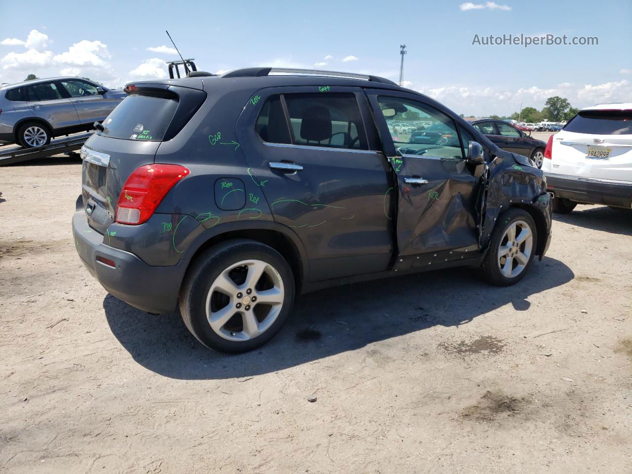 2016 Chevrolet Trax Ltz Gray vin: 3GNCJMSB9GL203070