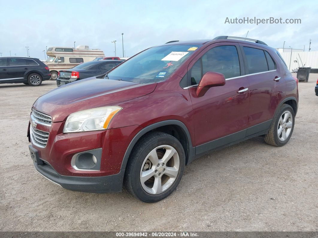 2016 Chevrolet Trax Ltz Red vin: 3GNCJMSBXGL265495