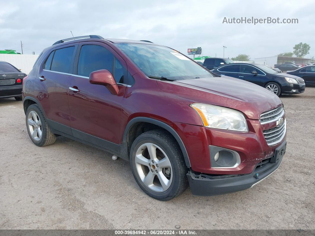 2016 Chevrolet Trax Ltz Red vin: 3GNCJMSBXGL265495