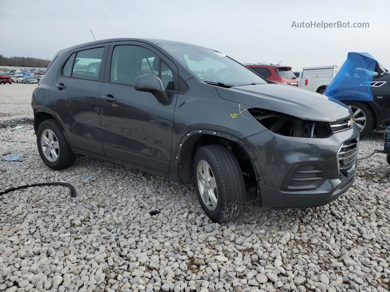 2019 Chevrolet Trax Ls Серый vin: 3GNCJNSB1KL115760