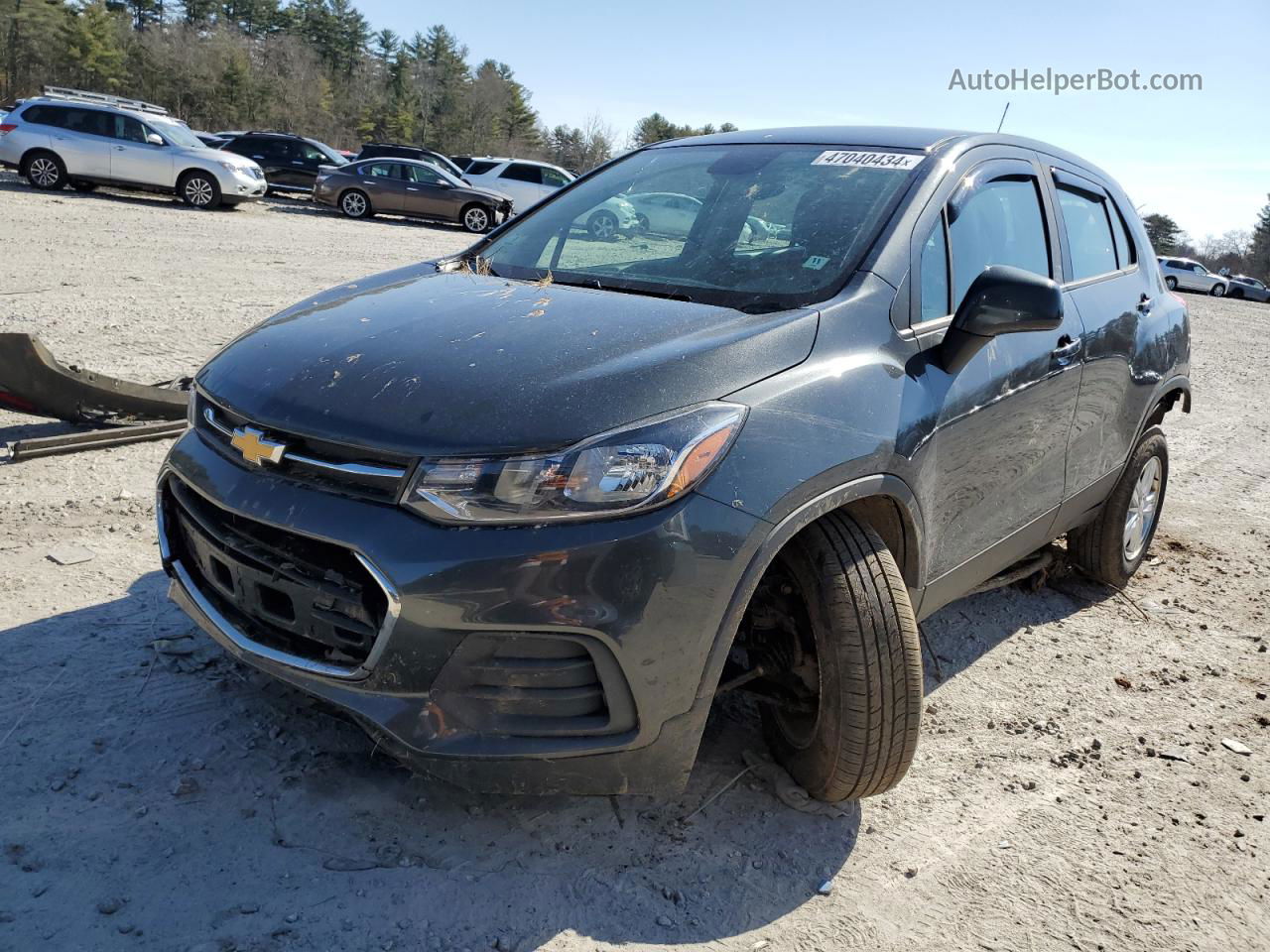 2019 Chevrolet Trax Ls Gray vin: 3GNCJNSB2KL187244