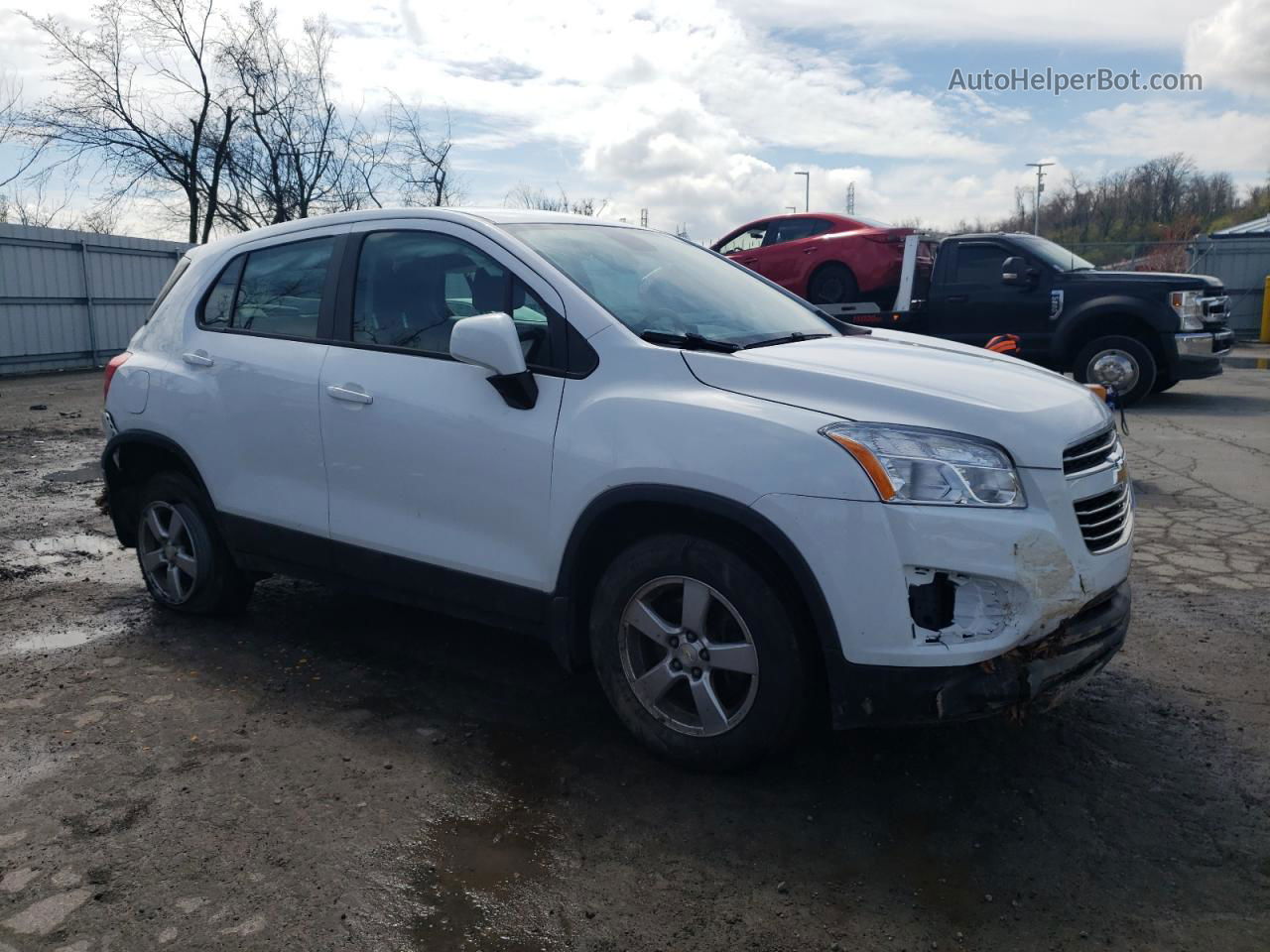 2016 Chevrolet Trax Ls White vin: 3GNCJNSB3GL264131