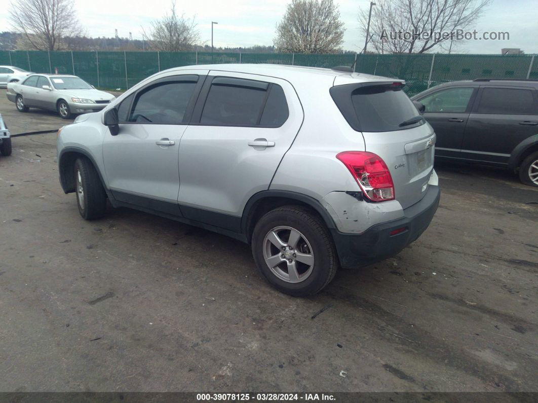 2016 Chevrolet Trax 1ls Silver vin: 3GNCJNSB4GL259066