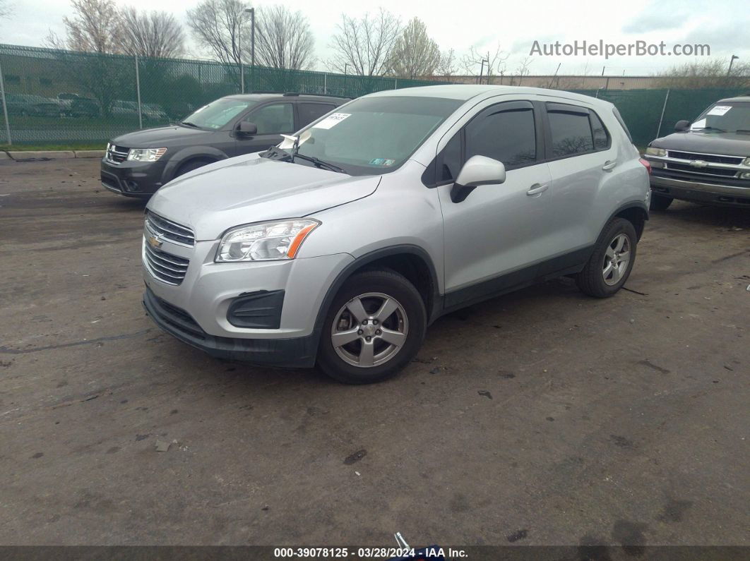 2016 Chevrolet Trax 1ls Silver vin: 3GNCJNSB4GL259066