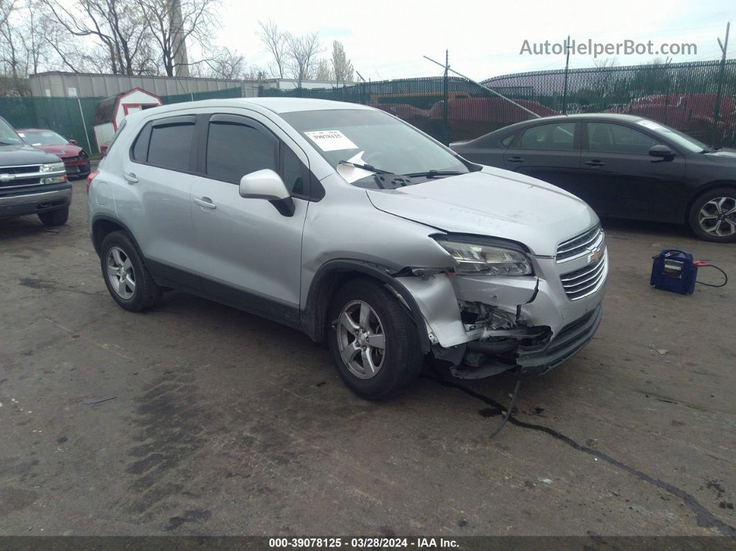 2016 Chevrolet Trax 1ls Серебряный vin: 3GNCJNSB4GL259066