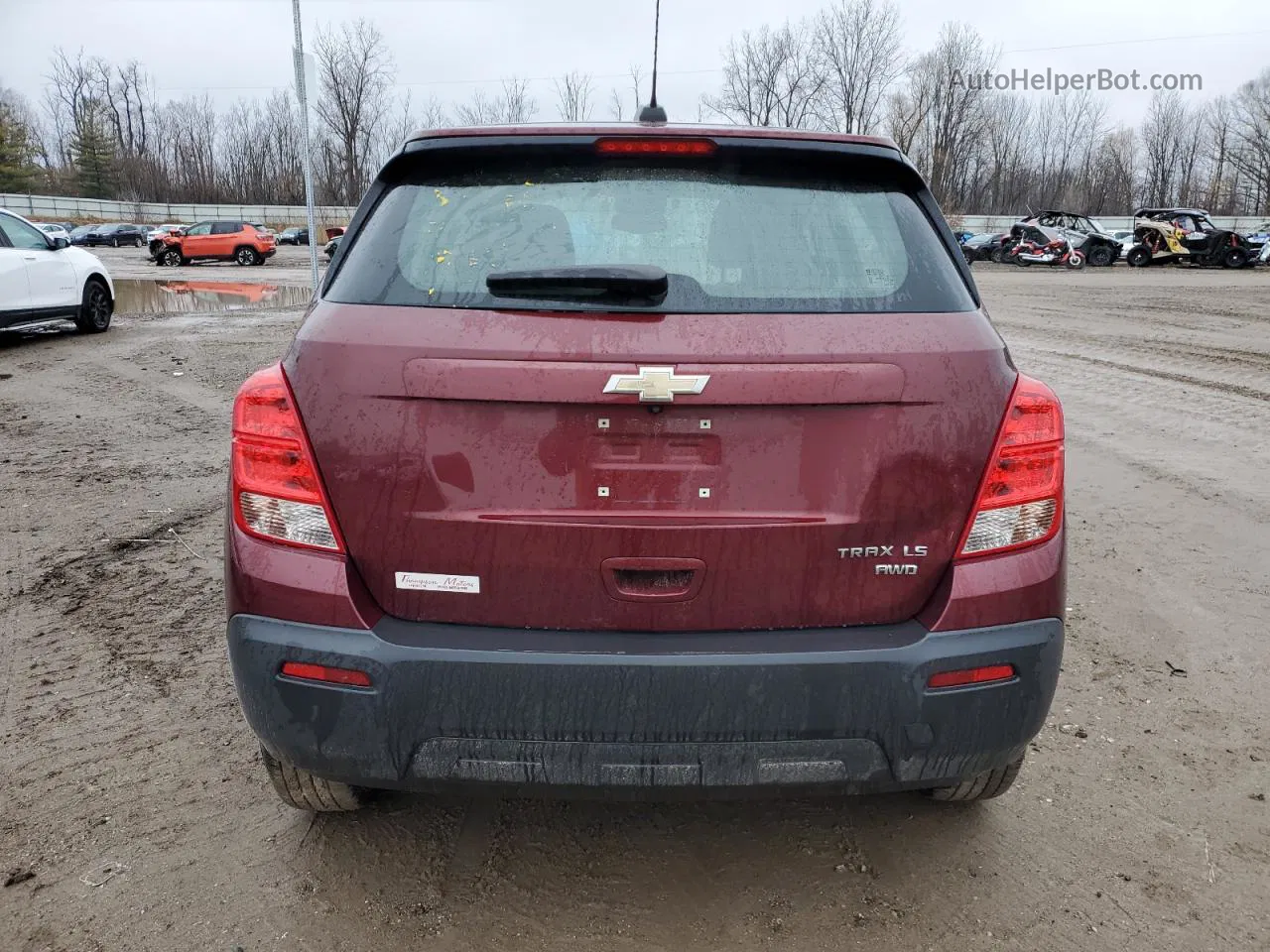 2016 Chevrolet Trax Ls Бордовый vin: 3GNCJNSB8GL276789