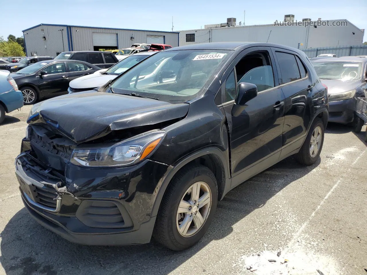 2019 Chevrolet Trax Ls Black vin: 3GNCJNSB8KL406398