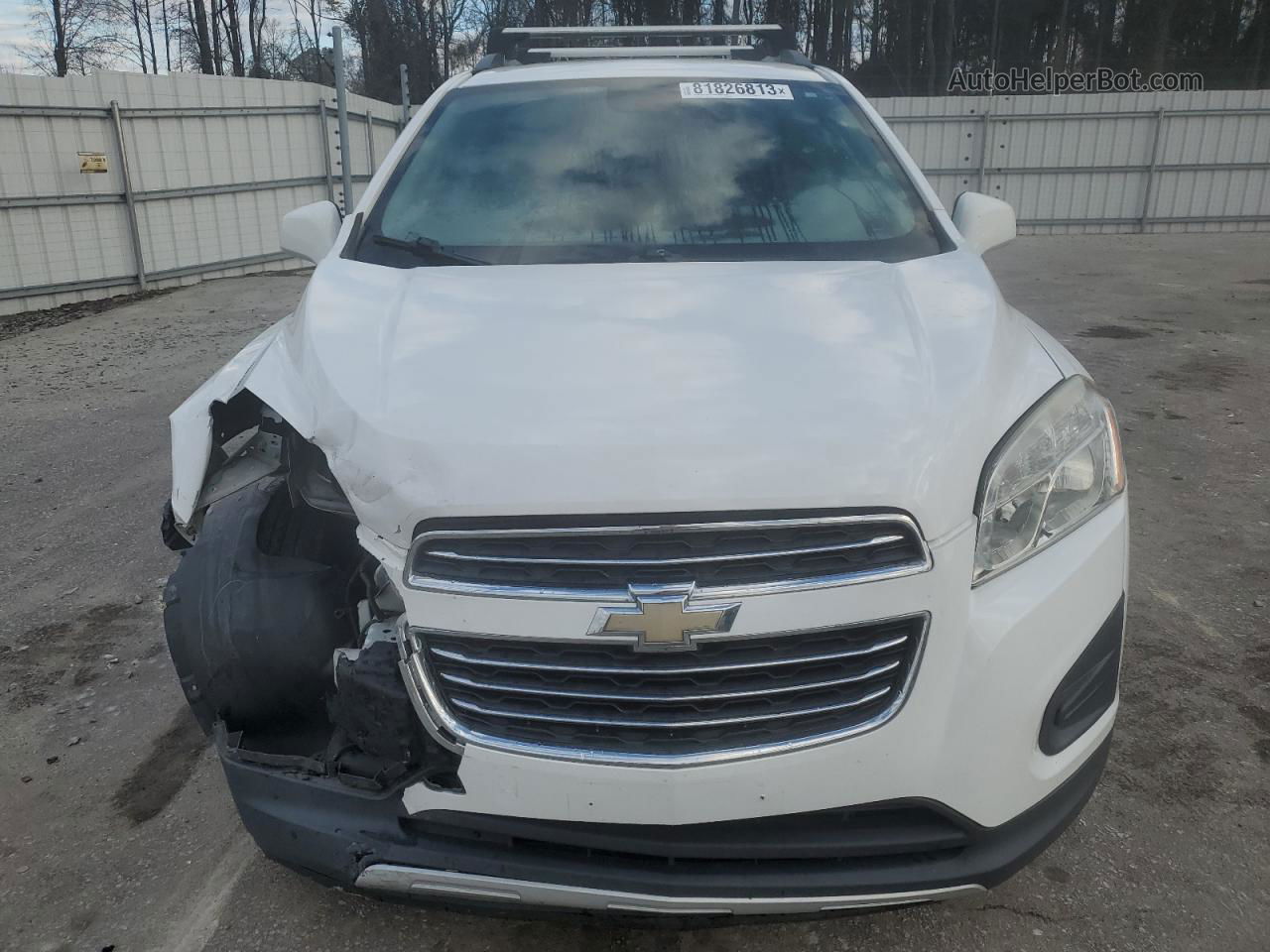 2016 Chevrolet Trax 1lt White vin: 3GNCJPSB1GL266097