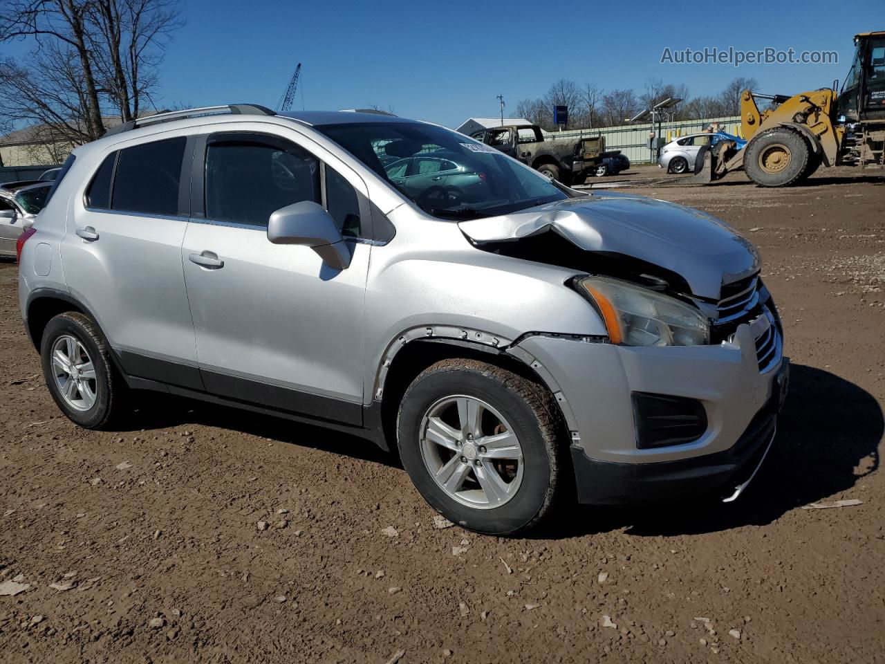 2016 Chevrolet Trax 1lt Silver vin: 3GNCJPSB3GL157267