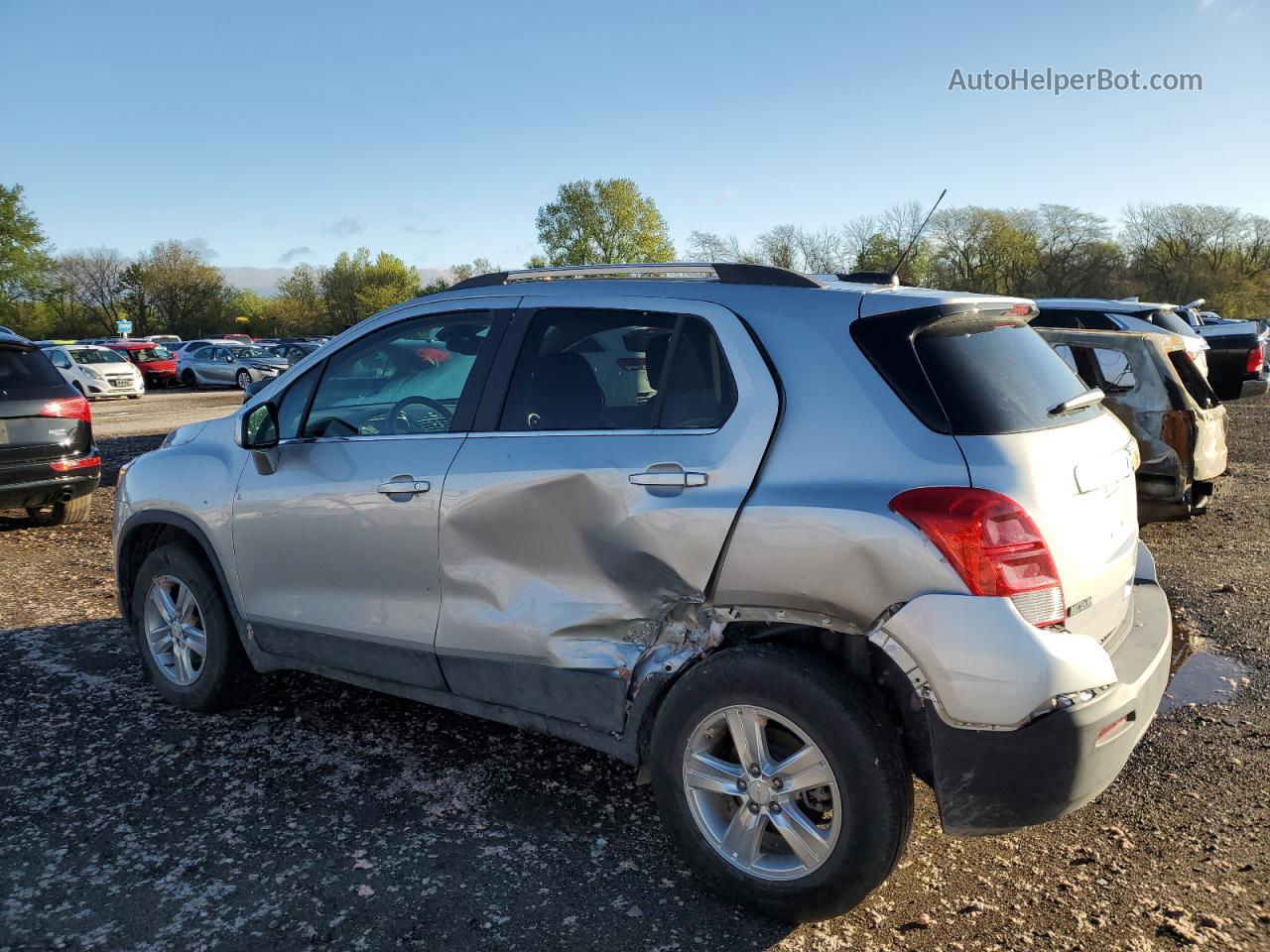 2016 Chevrolet Trax 1lt Серебряный vin: 3GNCJPSB7GL149754