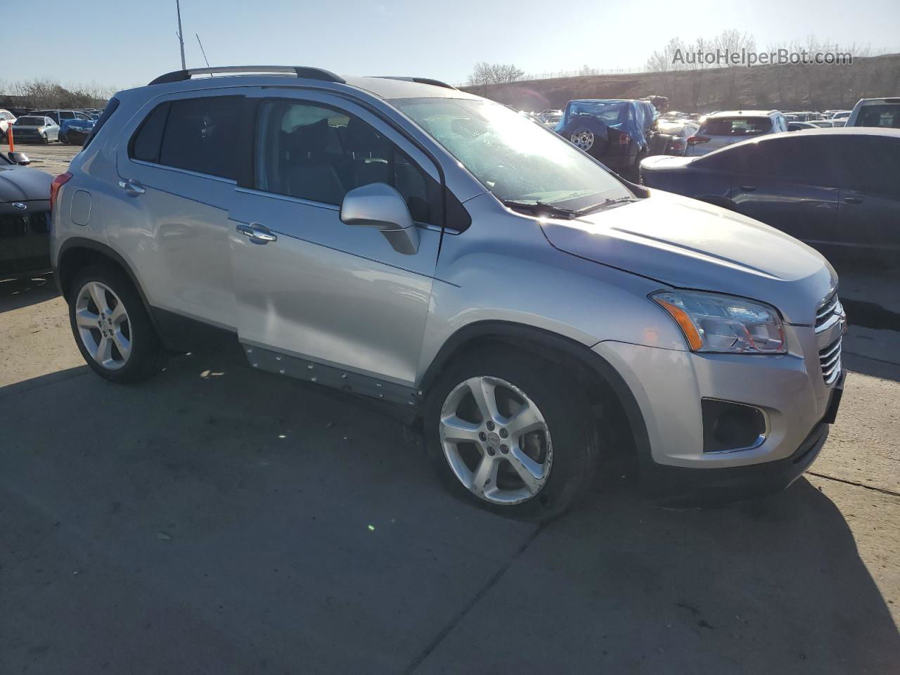 2016 Chevrolet Trax Ltz Silver vin: 3GNCJRSB0GL189492