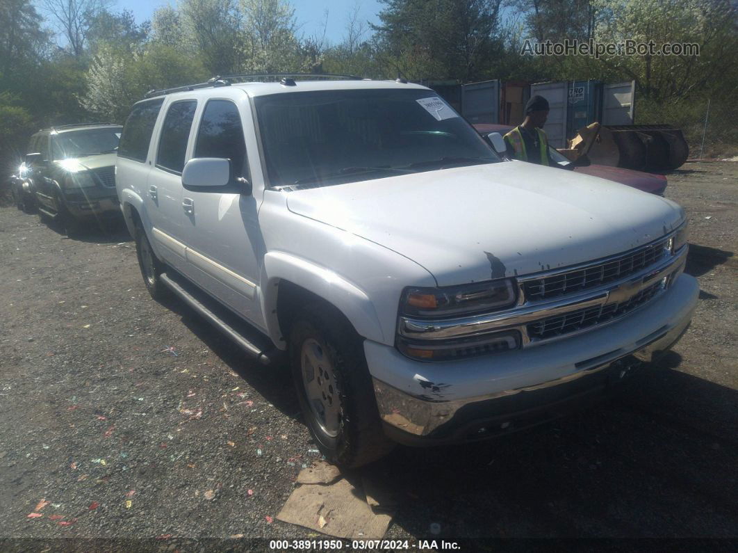 2005 Chevrolet Suburban 1500 Lt White vin: 3GNEC16Z75G264254