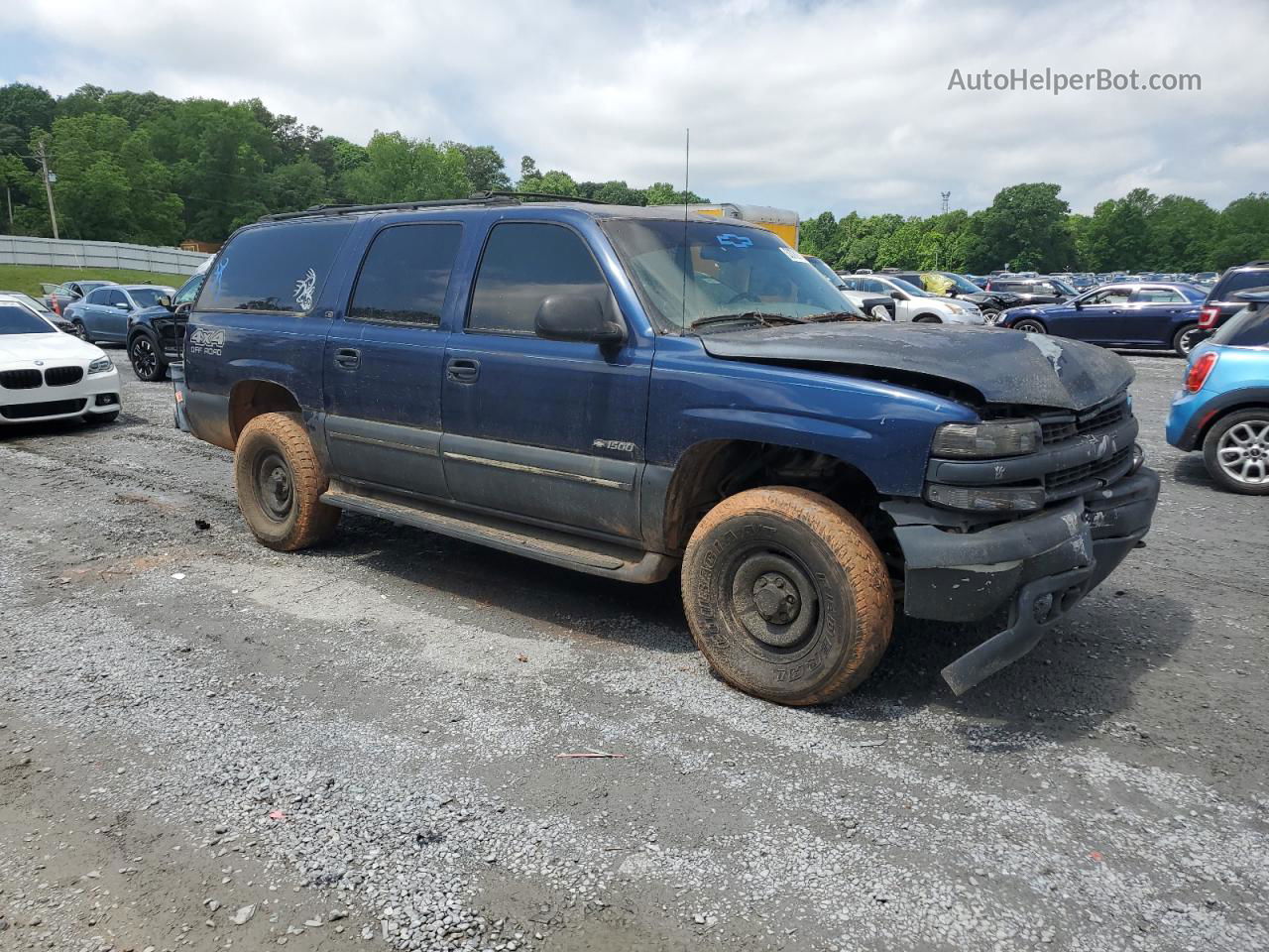 2000 Chevrolet Suburban K1500 Blue vin: 3GNFK16T5YG162846