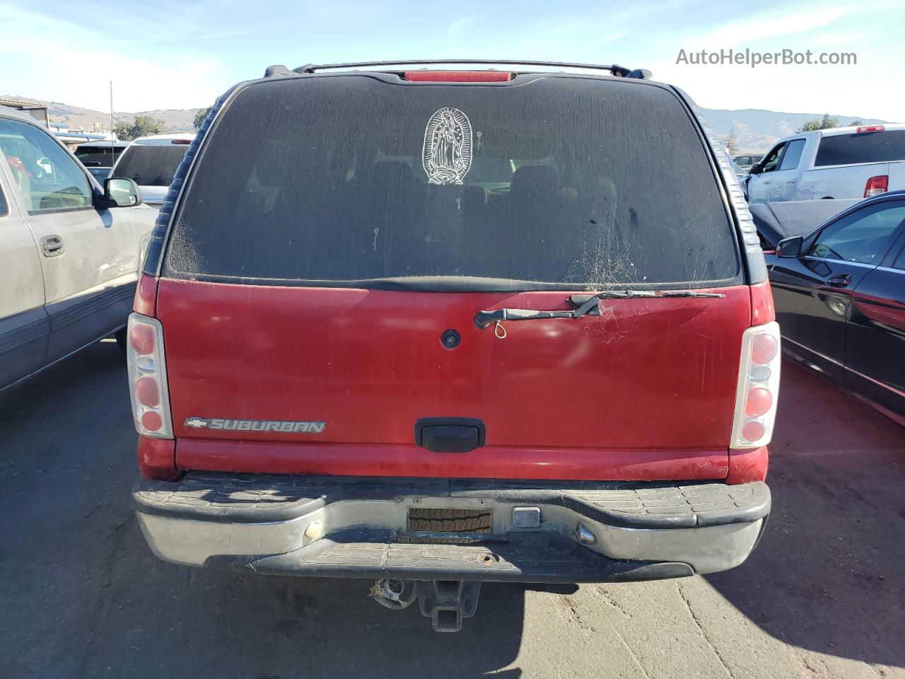 2000 Chevrolet Suburban K1500 Red vin: 3GNFK16T6YG154657