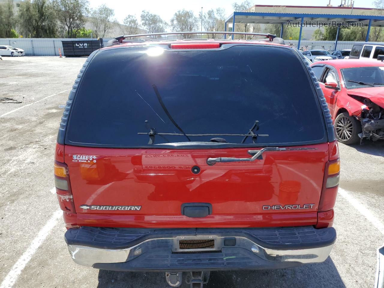 2000 Chevrolet Suburban K1500 Red vin: 3GNFK16T8YG130313