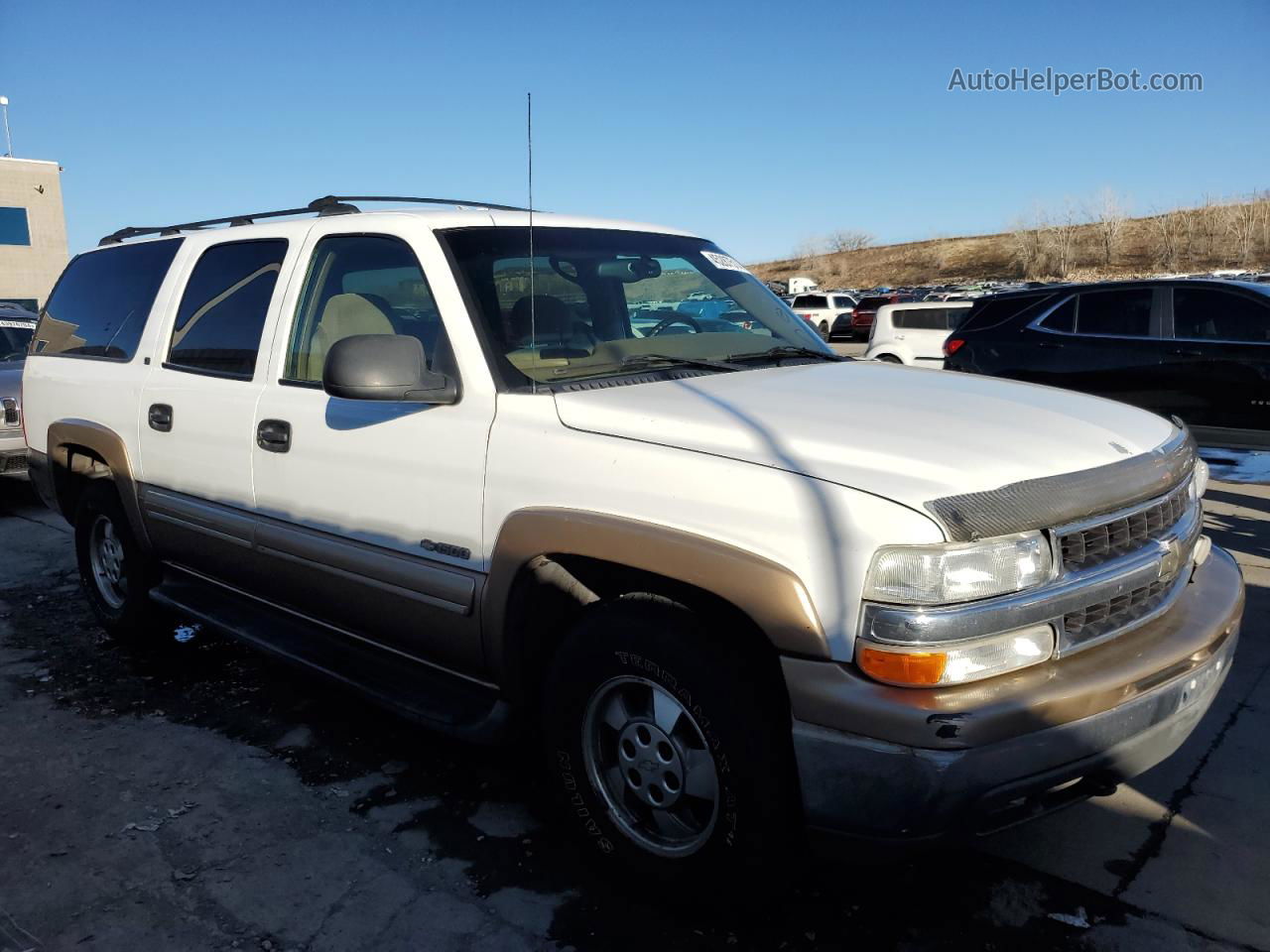 2000 Chevrolet Suburban K1500 White vin: 3GNFK16T9YG130093