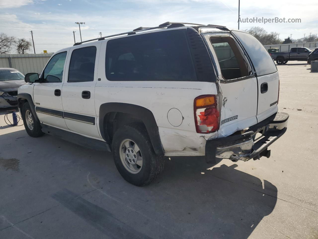 2000 Chevrolet Suburban K1500 White vin: 3GNFK16T9YG195297