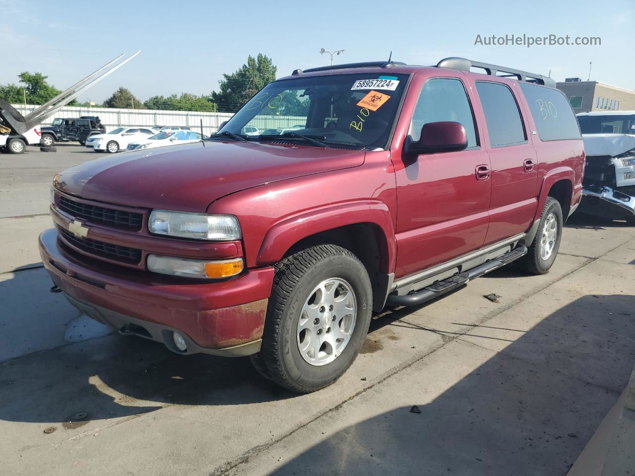 2005 Chevrolet Suburban K1500 Burgundy vin: 3GNFK16Z15G197268