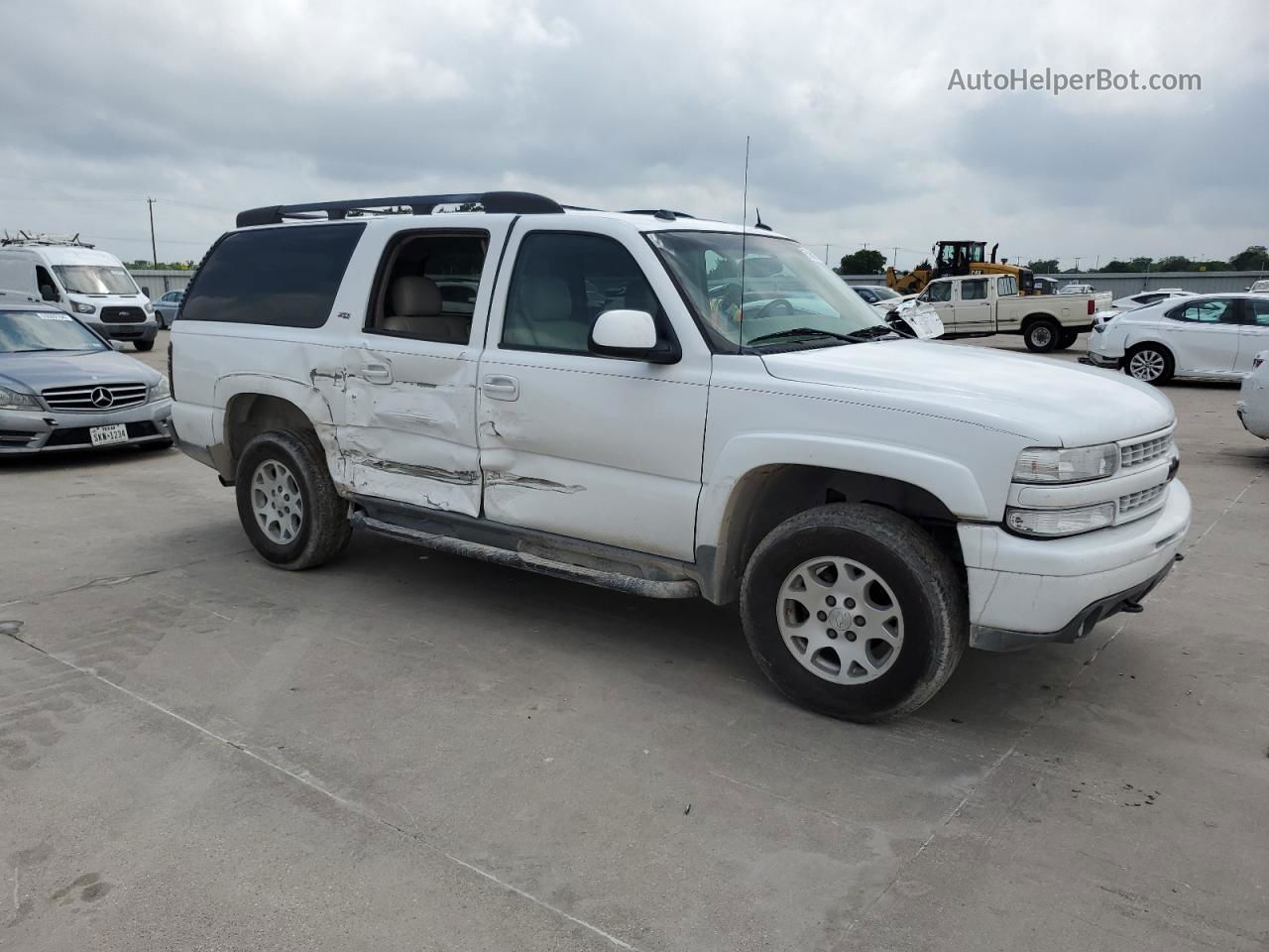 2005 Chevrolet Suburban K1500 White vin: 3GNFK16Z45G195322