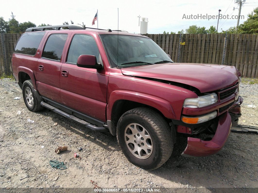 2005 Chevrolet Suburban Z71 Red vin: 3GNFK16Z75G110246