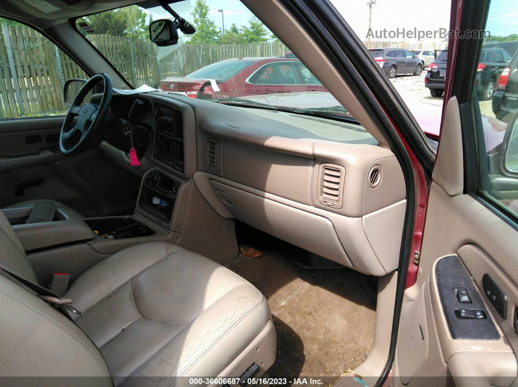 2005 Chevrolet Suburban Z71 Red vin: 3GNFK16Z75G110246