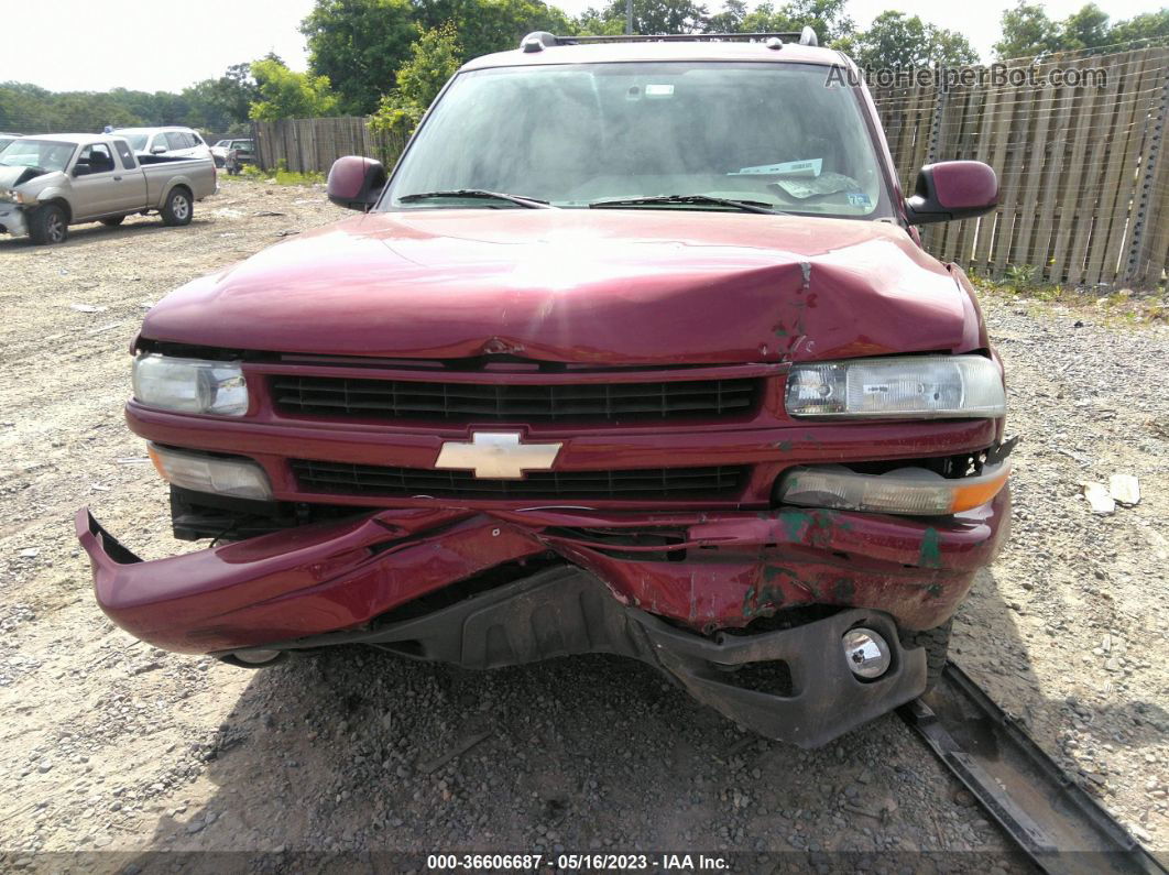 2005 Chevrolet Suburban Z71 Red vin: 3GNFK16Z75G110246