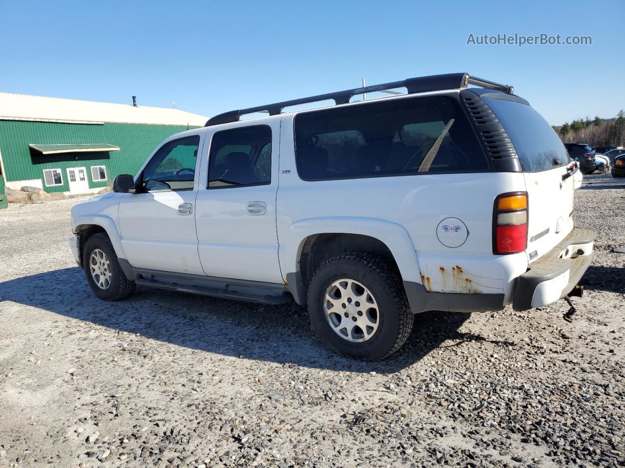 2005 Chevrolet Suburban K1500 White vin: 3GNFK16Z75G285533