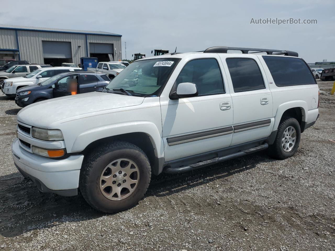 2005 Chevrolet Suburban K1500 White vin: 3GNFK16Z85G101510