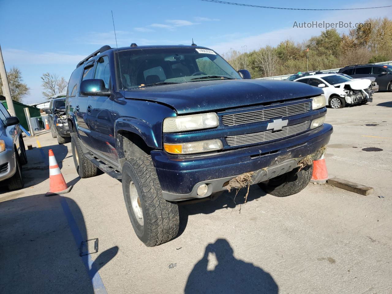 2005 Chevrolet Suburban K1500 Blue vin: 3GNFK16Z85G106139