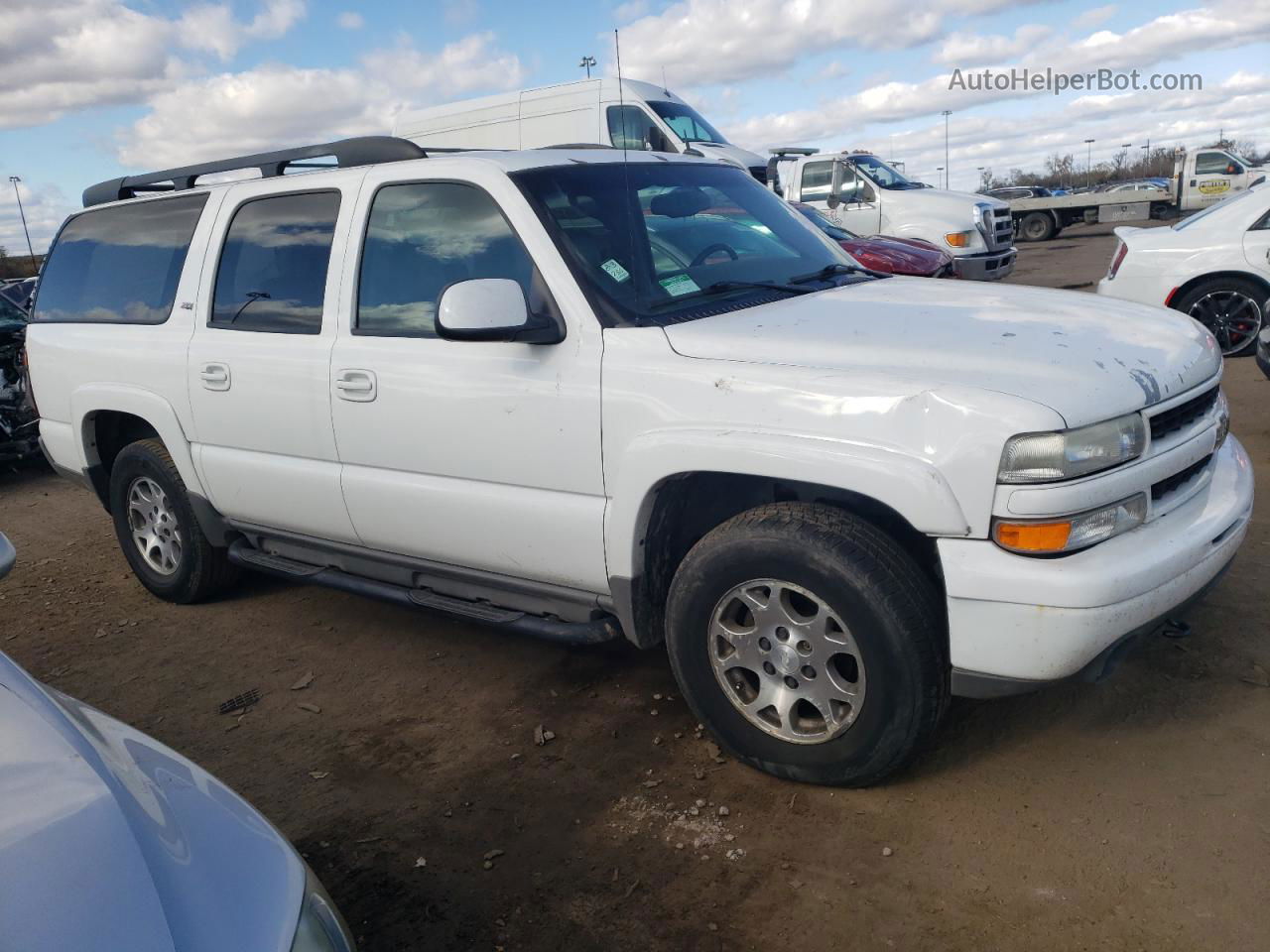 2005 Chevrolet Suburban K1500 White vin: 3GNFK16Z85G148911