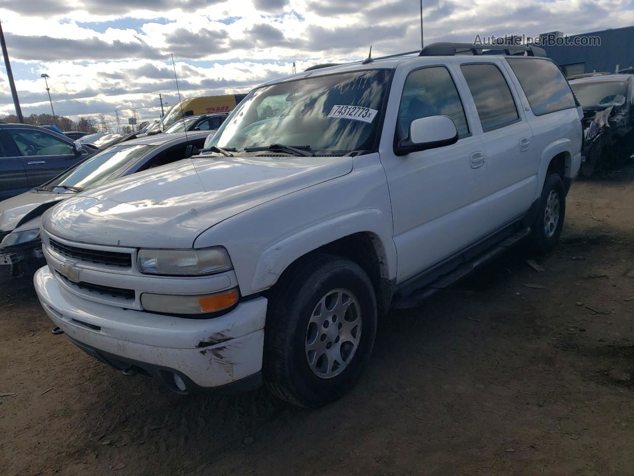 2005 Chevrolet Suburban K1500 White vin: 3GNFK16Z85G148911