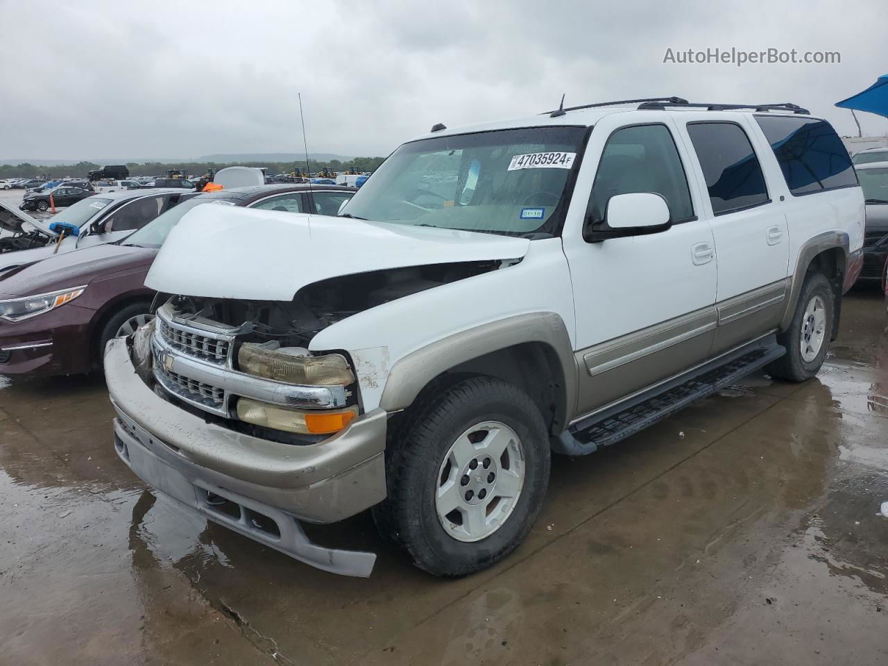 2005 Chevrolet Suburban K1500 White vin: 3GNFK16Z95G263937