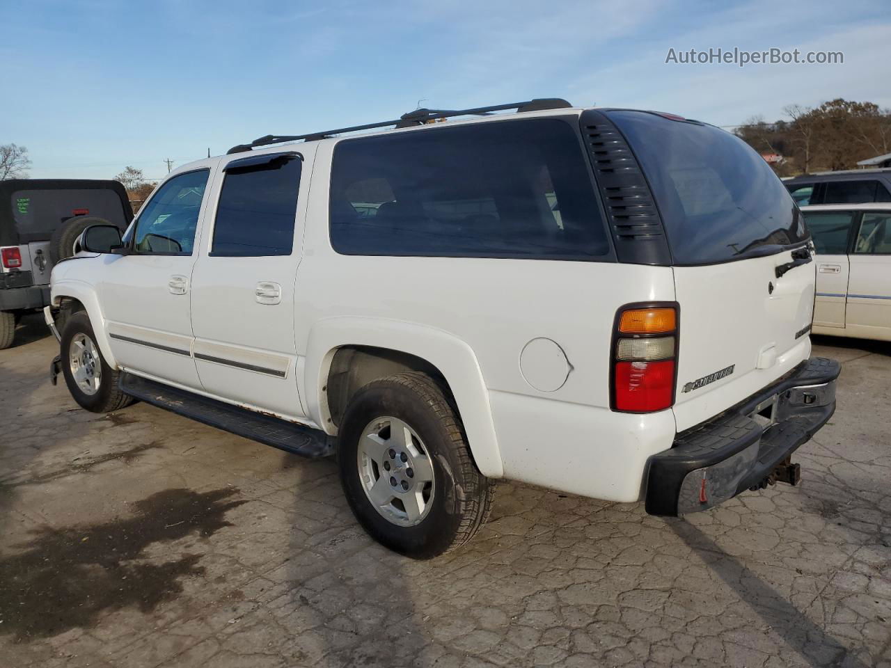 2005 Chevrolet Suburban K1500 White vin: 3GNFK16ZX5G211068