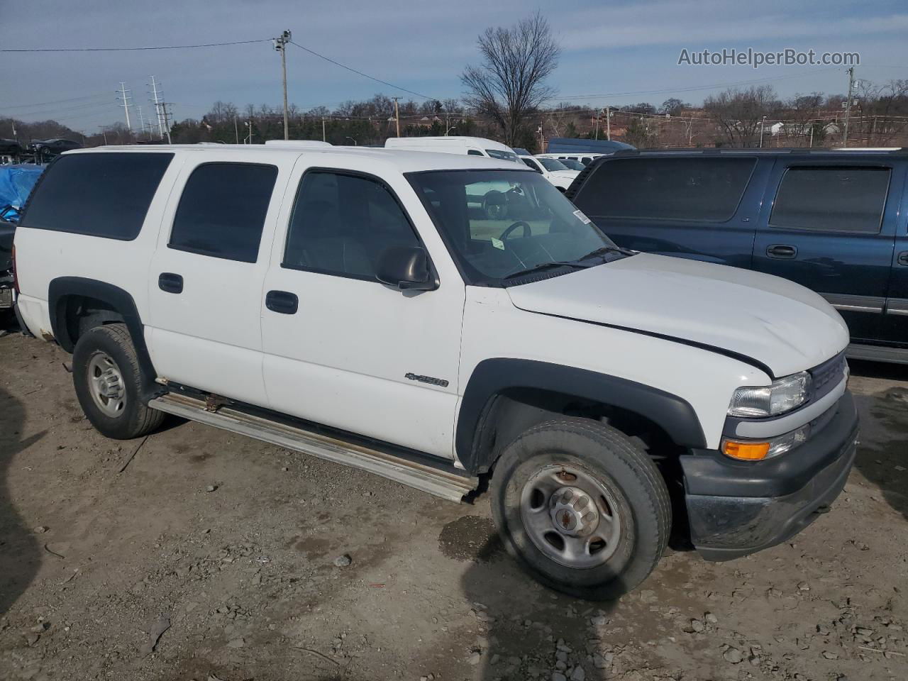 2000 Chevrolet Suburban K2500 White vin: 3GNGK26U5YG196532