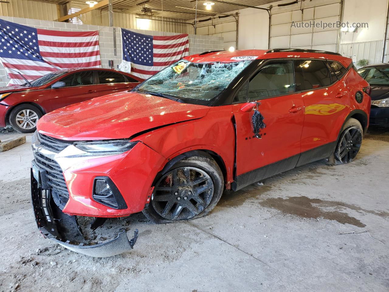 2020 Chevrolet Blazer 1lt Red vin: 3GNKBBRA0LS572166