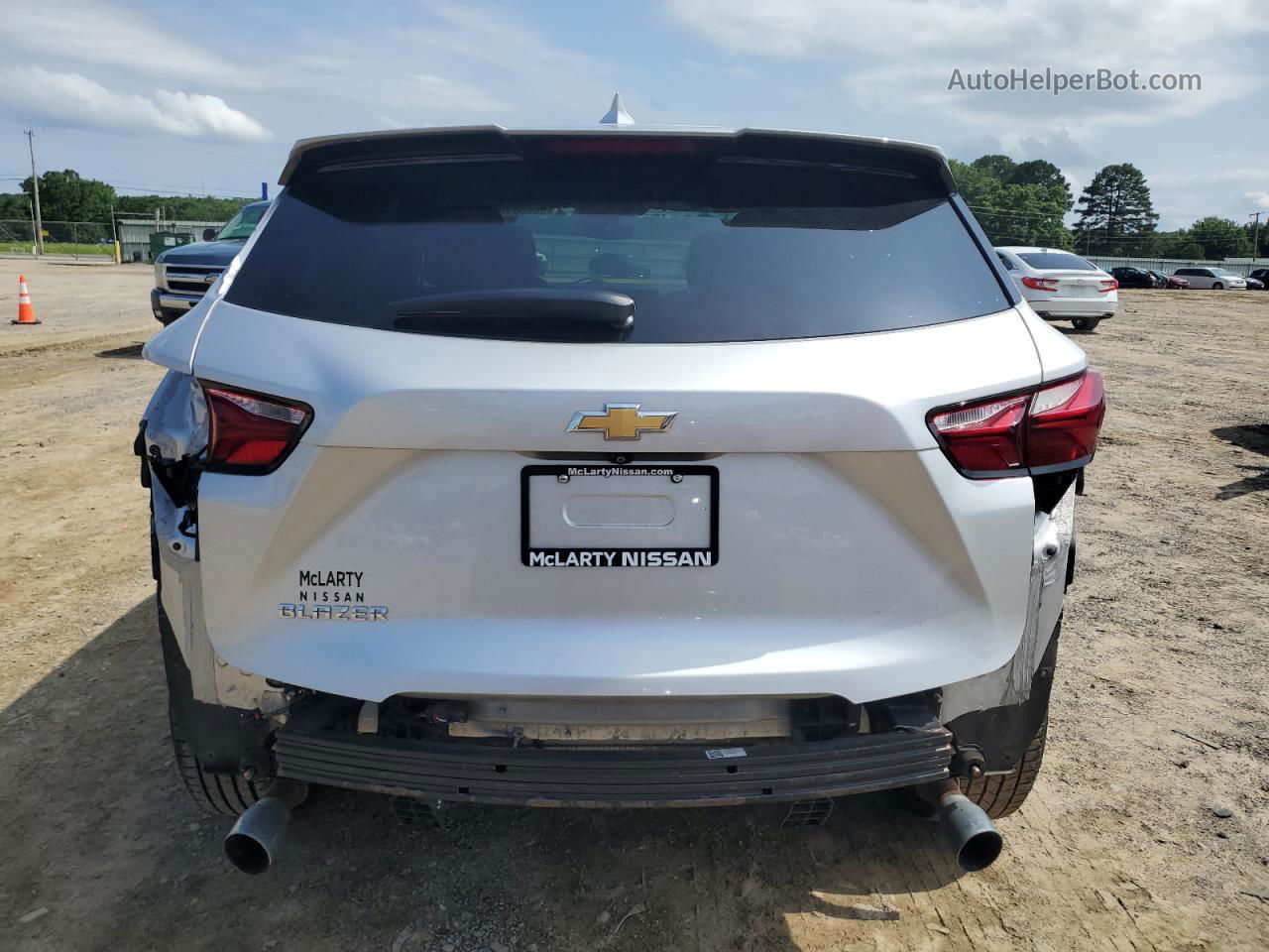 2019 Chevrolet Blazer 1lt Silver vin: 3GNKBBRA1KS657578