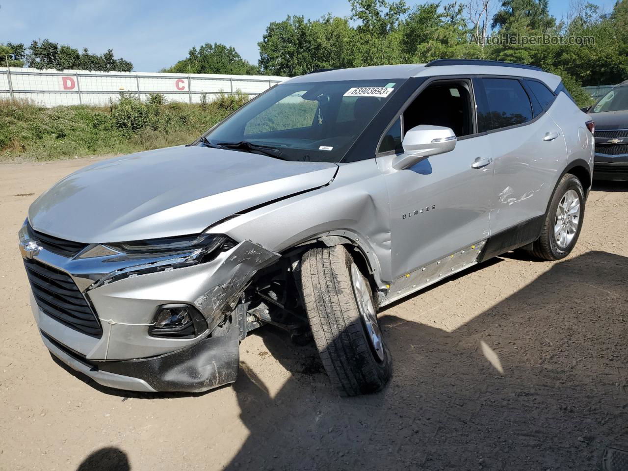 2019 Chevrolet Blazer 1lt Silver vin: 3GNKBBRA2KS602363