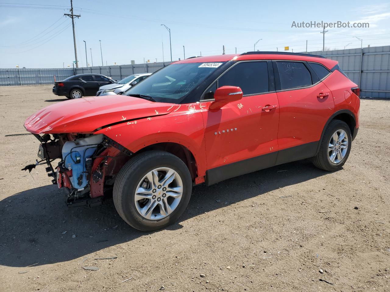 2020 Chevrolet Blazer 1lt Red vin: 3GNKBBRA2LS572668