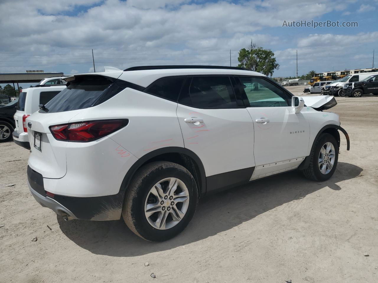 2020 Chevrolet Blazer 1lt White vin: 3GNKBBRA3LS606309