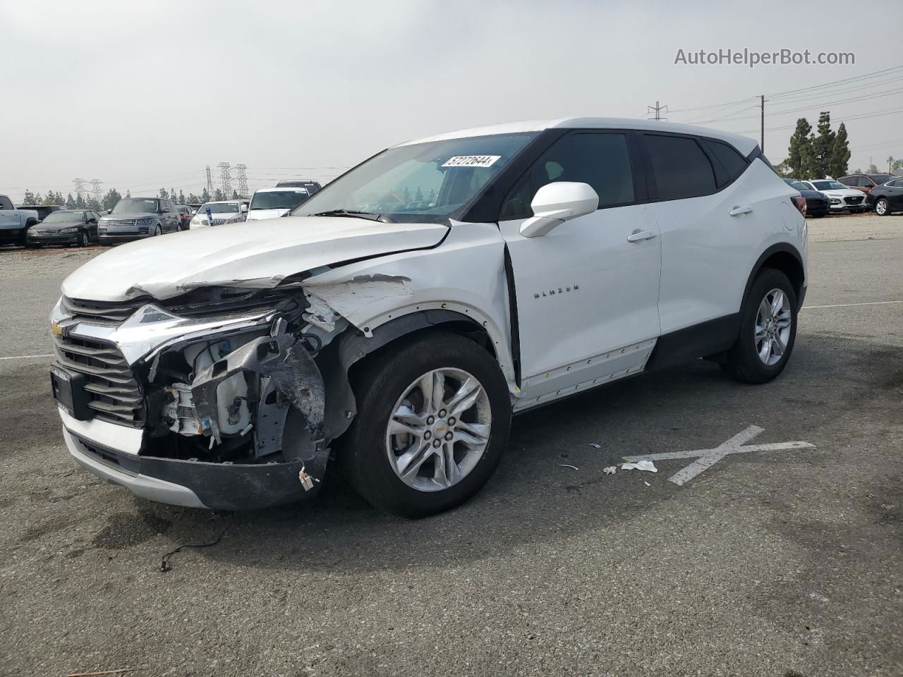 2020 Chevrolet Blazer 1lt White vin: 3GNKBBRA4LS613673