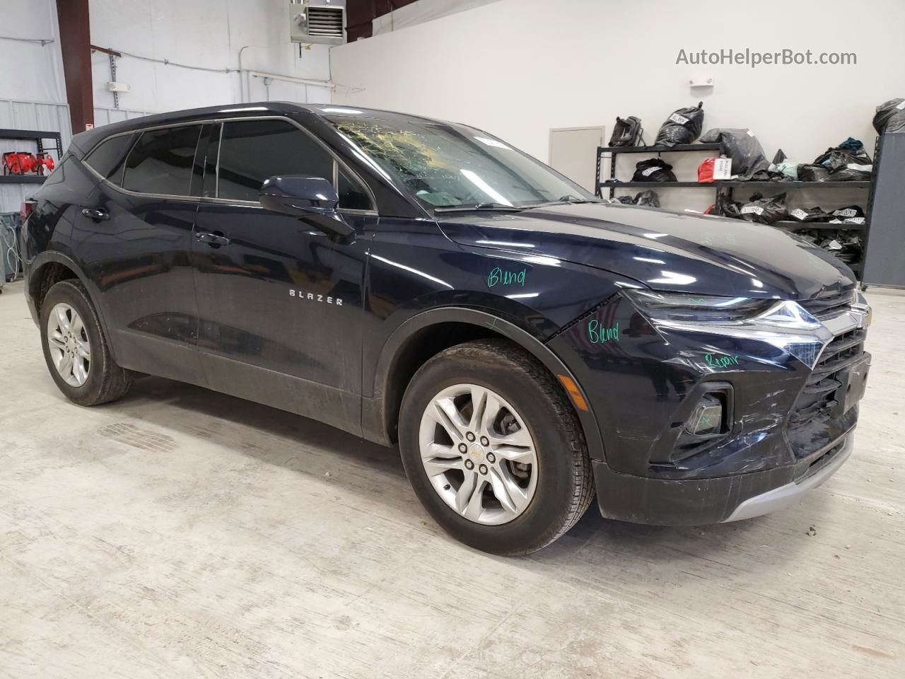 2020 Chevrolet Blazer 1lt Blue vin: 3GNKBBRA6LS618440