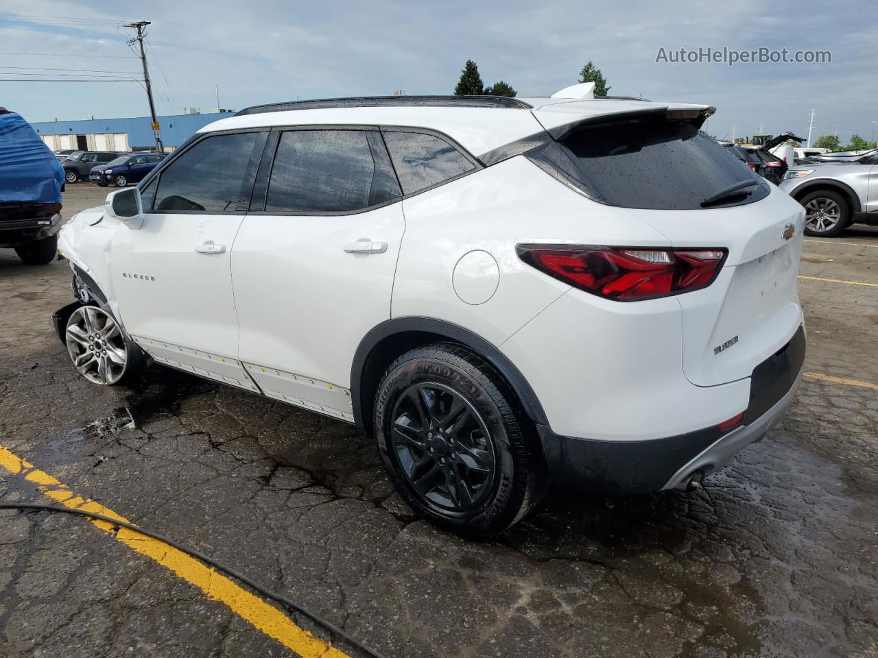 2019 Chevrolet Blazer 1lt White vin: 3GNKBBRA7KS663644