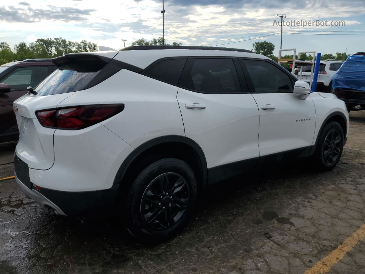 2019 Chevrolet Blazer 1lt White vin: 3GNKBBRA7KS663644