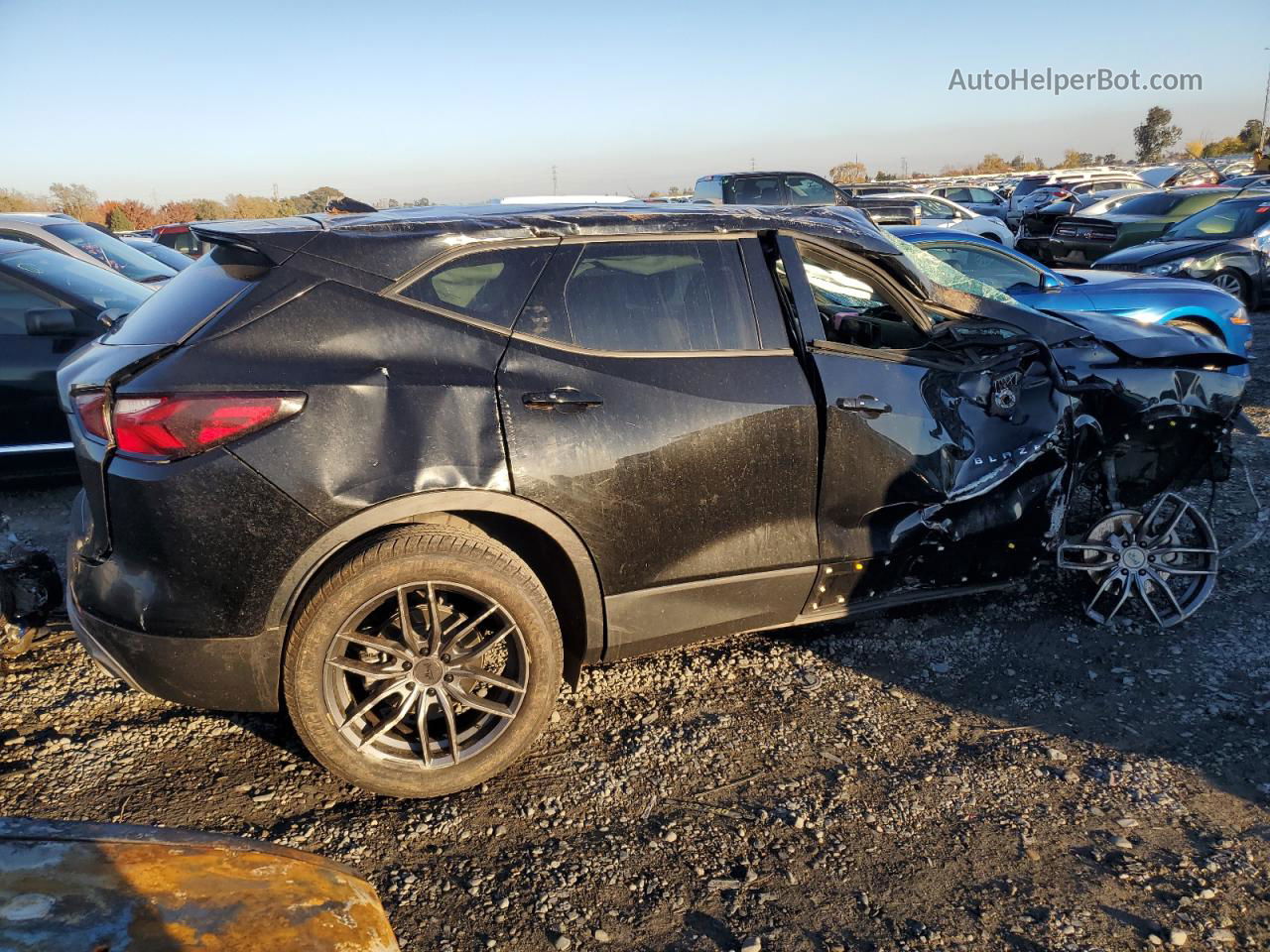 2019 Chevrolet Blazer 1lt Black vin: 3GNKBBRA7KS665622