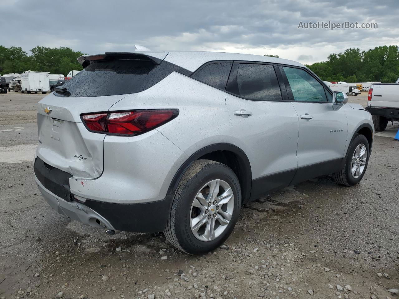 2019 Chevrolet Blazer 1lt Silver vin: 3GNKBBRA8KS703746