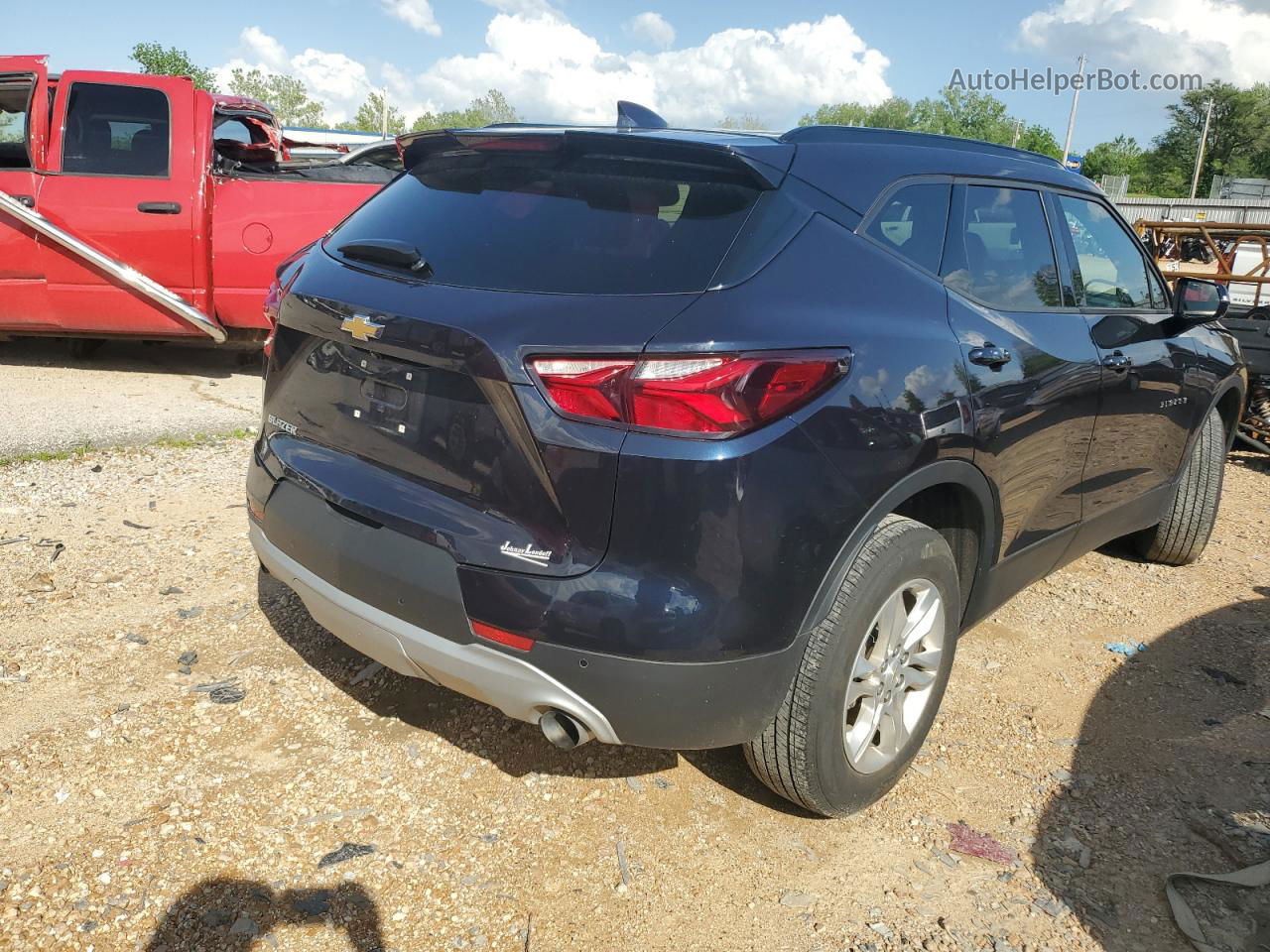 2020 Chevrolet Blazer 1lt Blue vin: 3GNKBBRA9LS572151