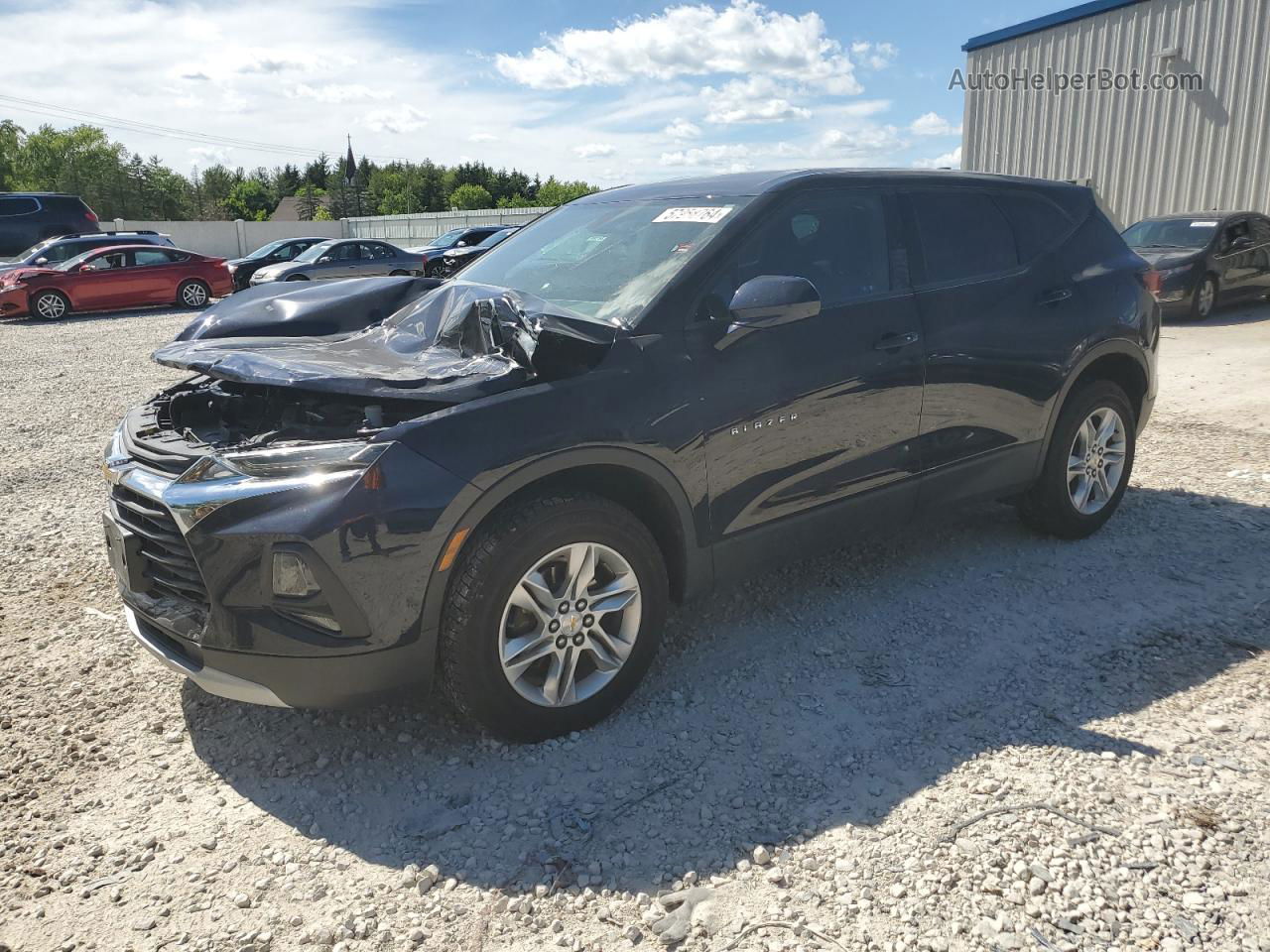 2020 Chevrolet Blazer 1lt Blue vin: 3GNKBBRAXLS602225