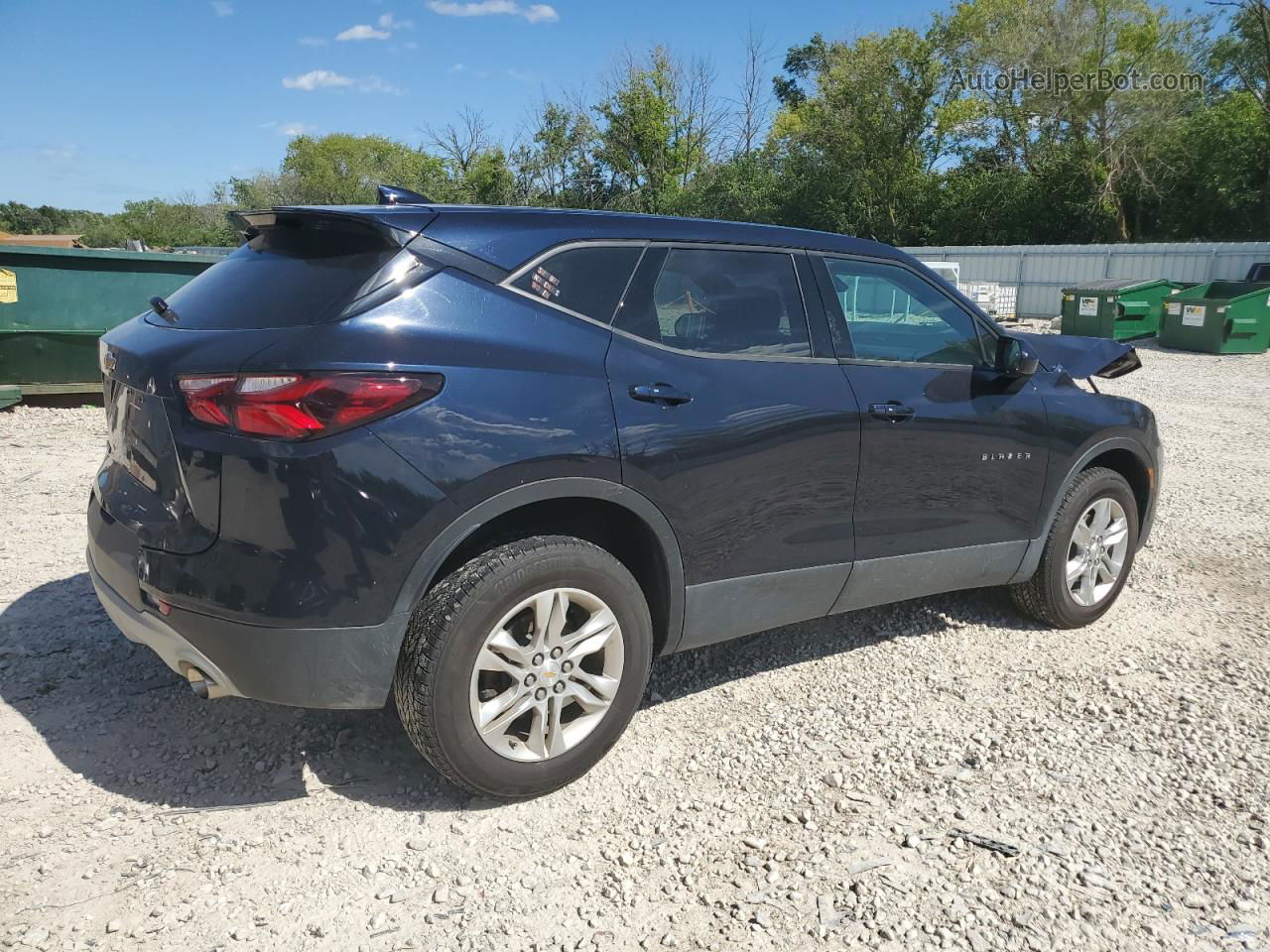 2020 Chevrolet Blazer 1lt Blue vin: 3GNKBBRAXLS602225