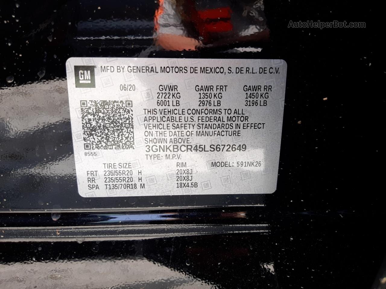 2020 Chevrolet Blazer 2lt Черный vin: 3GNKBCR45LS672649