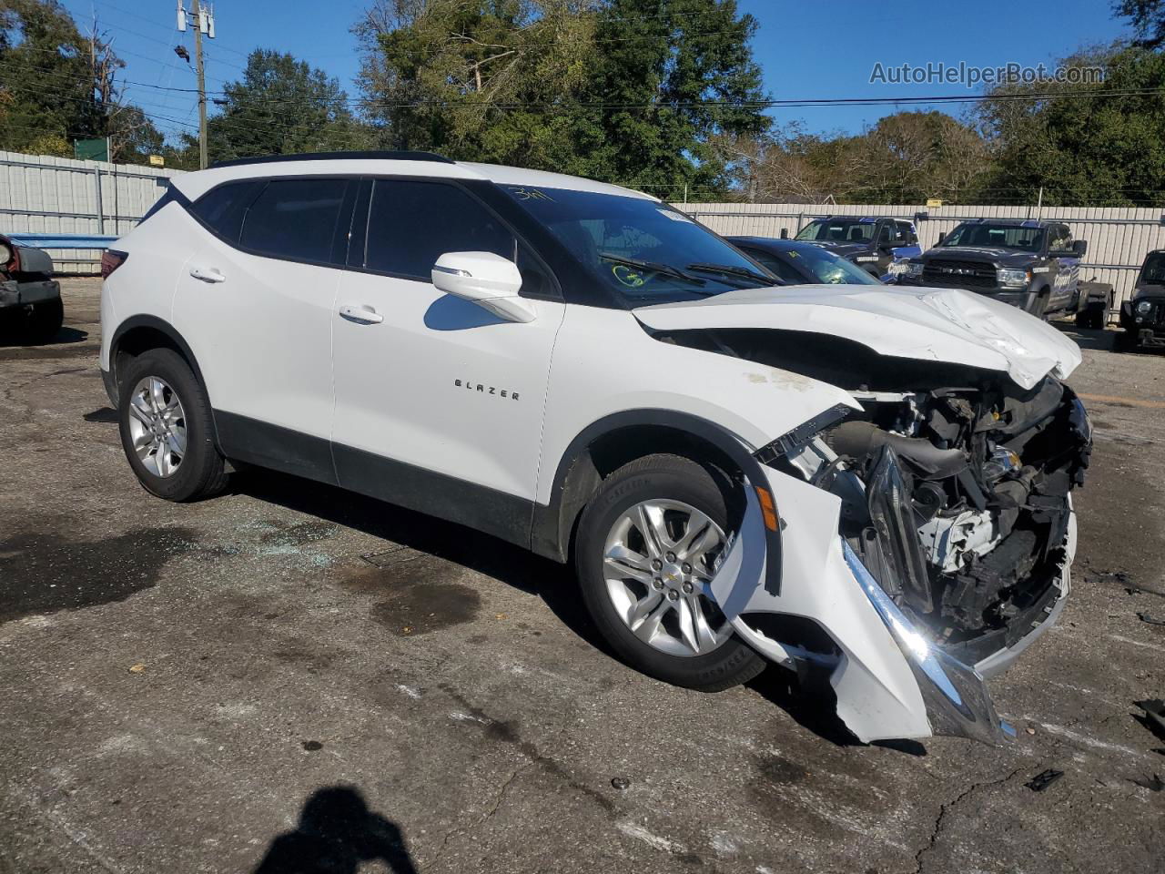 2021 Chevrolet Blazer 3lt White vin: 3GNKBDR46MS548333